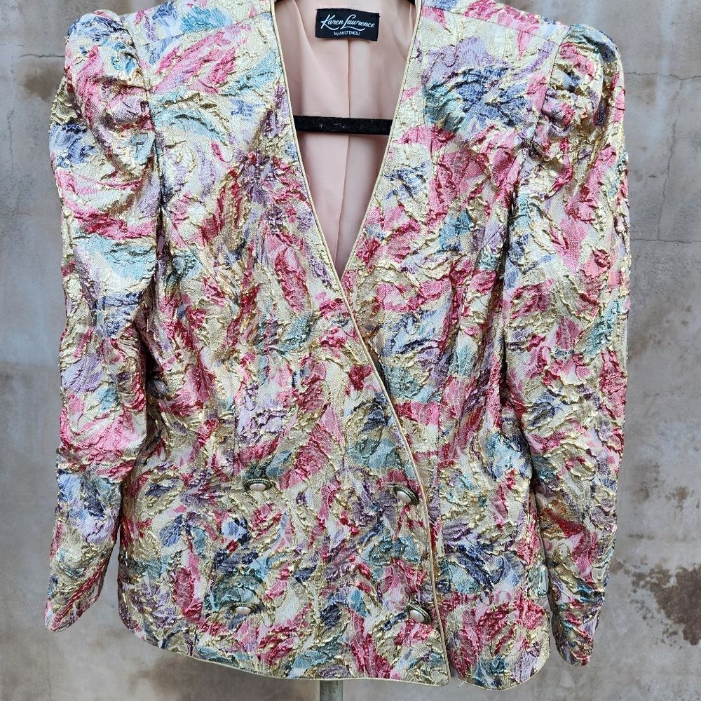 Vintage Karen Lawrence by Mathew metalic disco blazer